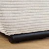 Modernes XXL Sofa ELEGANCIA 285cm champagner beige Cord inklusive Kissen Bigsofa
