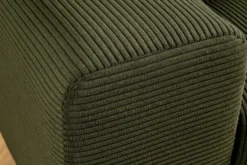 Modernes XXL Sofa ELEGANCIA 285cm grün Cord Federkern inklusive Kissen Bigsofa