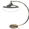 Moderne Tischlampe LUNA LOGO 45cm silber verchromt Tischleuchte