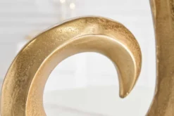 Moderne Vase WAVE 47cm gold Aluminium poliert Dekoration