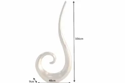 Moderne Vase WAVE XL 106cm gold Aluminium poliert Dekoration