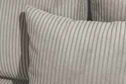 Moderne XXL Wohnlandschaft KENT 305cm greige Cord Bigsofa inkl. Hocker Federkern
