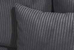 Moderne XXL Wohnlandschaft KENT 305cm anthrazit Cord Bigsofa inkl. Hocker Federkern