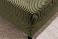 Moderne XXL Wohnlandschaft KENT 305cm grün Cord Bigsofa inkl. Hocker Federkern