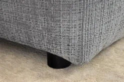 Moderne XXL Wohnlandschaft SIGNATUR 370cm grau Chenille Cremona U-Form Sofa inkl. Kissen