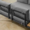 Modulare Garten Sitzgruppe ORLANDO LOUNGE 240cm anthrazit Aluminium wetterfest inkl. Kissen