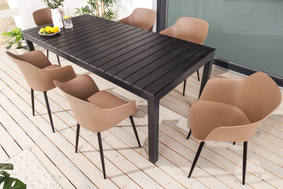 Nachhaltiger Design Stuhl UPCYCLING ME braun 70% Kaffeefaser Indoor Outdoor