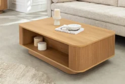 Nordischer Couchtisch VALHALLA WOOD 100cm natur Eichenholz mit Schublade