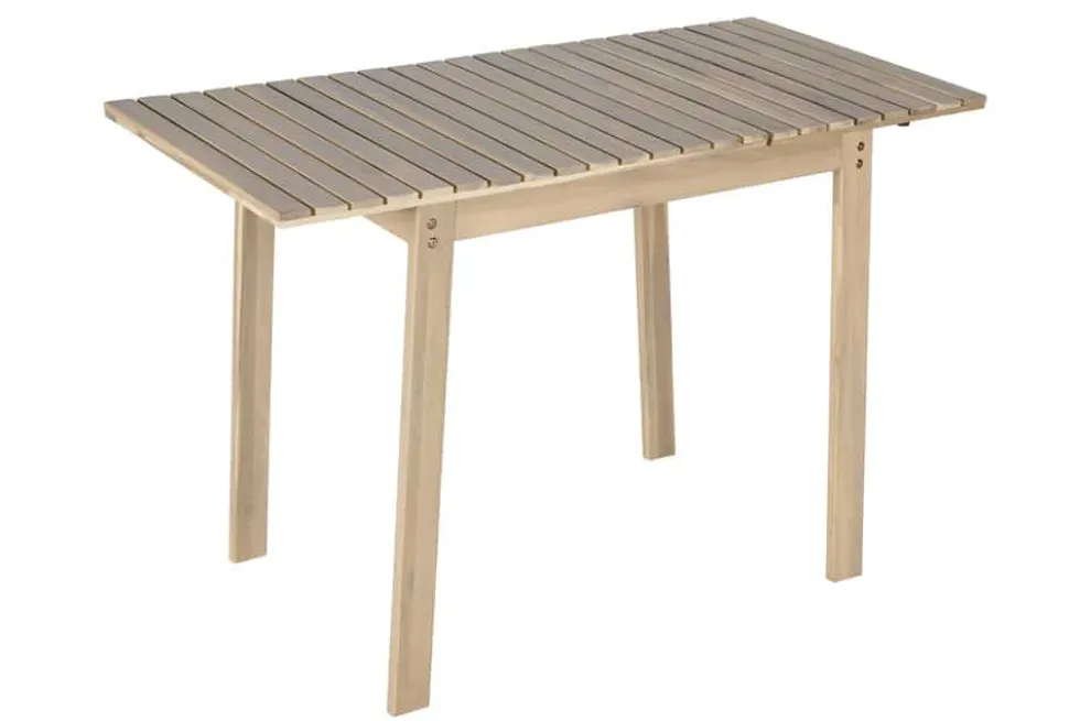Outdoor Balkontisch BALI 110cm natur hell Akazienholz ausklappbar wetterfest