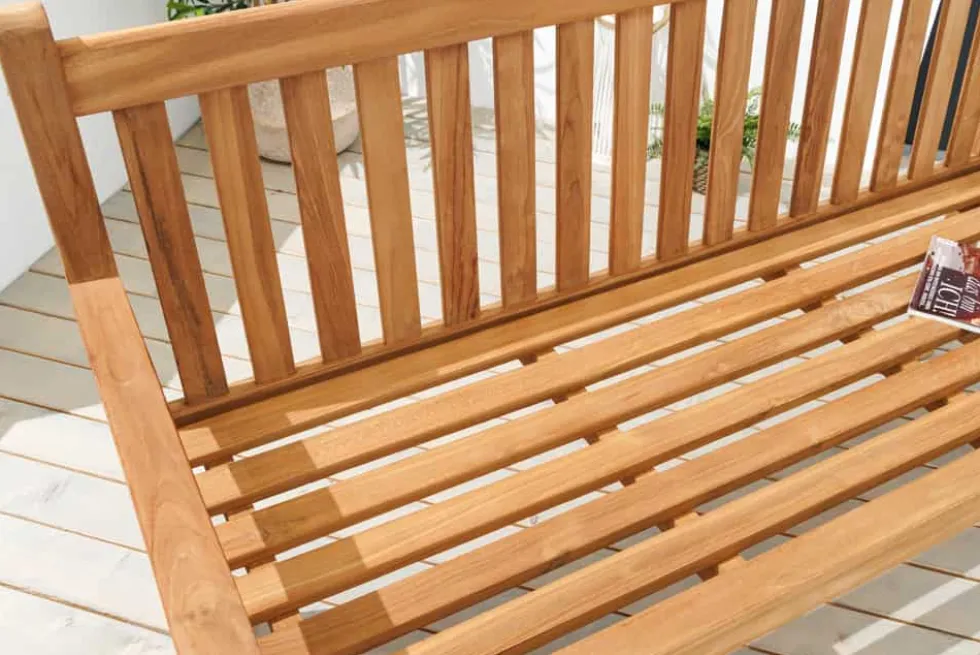 Outdoor Gartenbank EMPIRE TEAK 150cm natur Massivholz