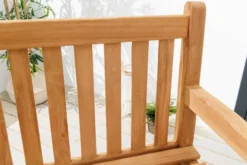 Outdoor Gartenbank EMPIRE TEAK 120cm natur Massivholz