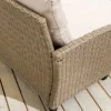 Outdoor Garten-Lounge MONACO 190cm natur Polyrattan Sitzecke inkl. Kissen wetterfest
