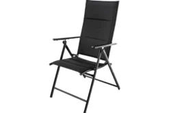 Outdoor Gartenstuhl COMFORT LINE anthrazit zusammenklappbar wetterfest Hochlehner