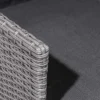 Outdoor Gartenstuhl SYLT grau Polyrattan Hochlehner mit Armlehne verstellbar wetterfest