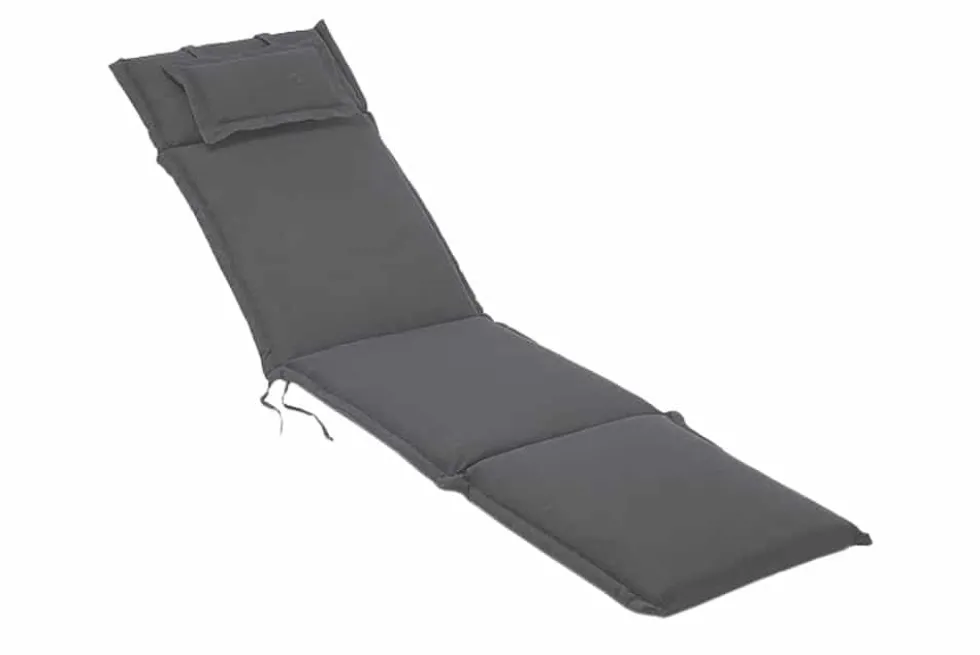 Outdoor Kissen ROG 45x186cm anthrazit Sitzkissen Polster-Auflage für Deckchair