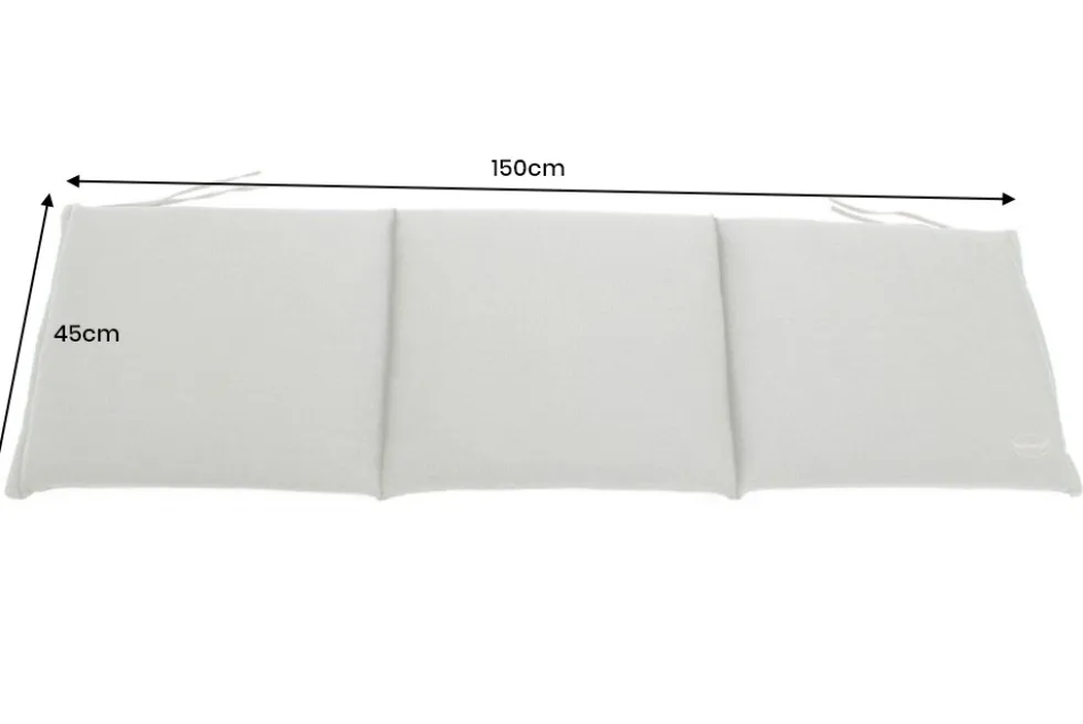 Outdoor Kissen ROG 45x150cm beige Sitzkissen Polster-Auflage für 3-Sitzer Bank