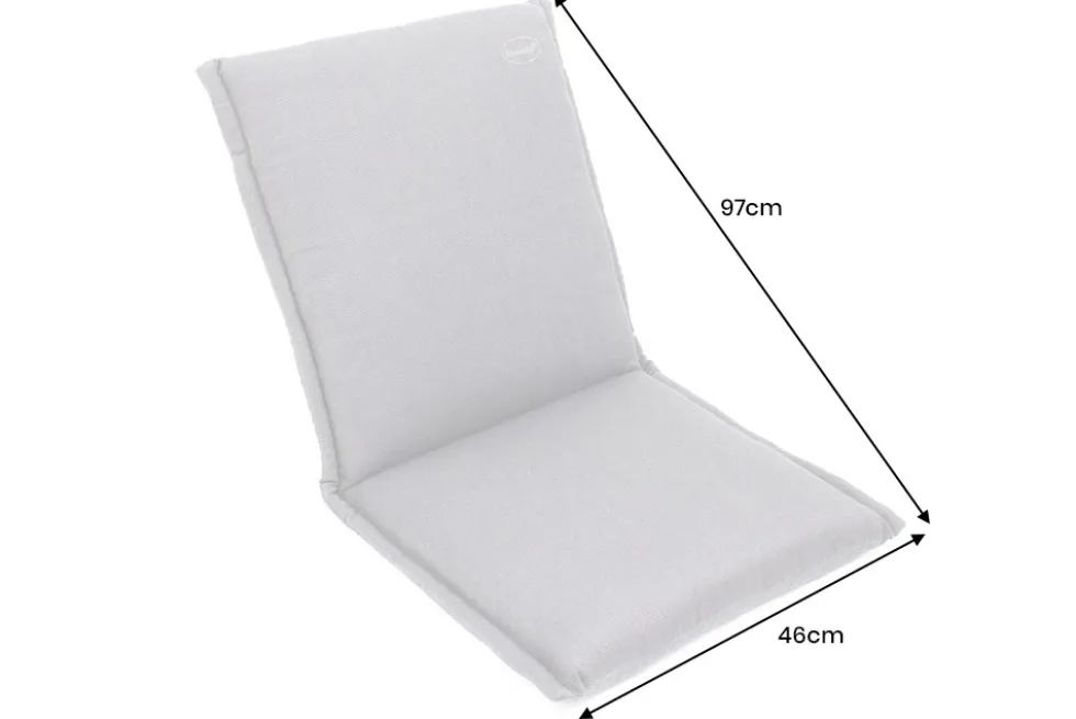 Outdoor Kissen ROG 46x97cm taupe Sitzkissen Polster-Auflage für Niedriglehner