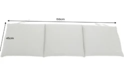 Outdoor Kissen ROG 45x150cm taupe Sitzkissen Polster-Auflage für 3-Sitzer Bank