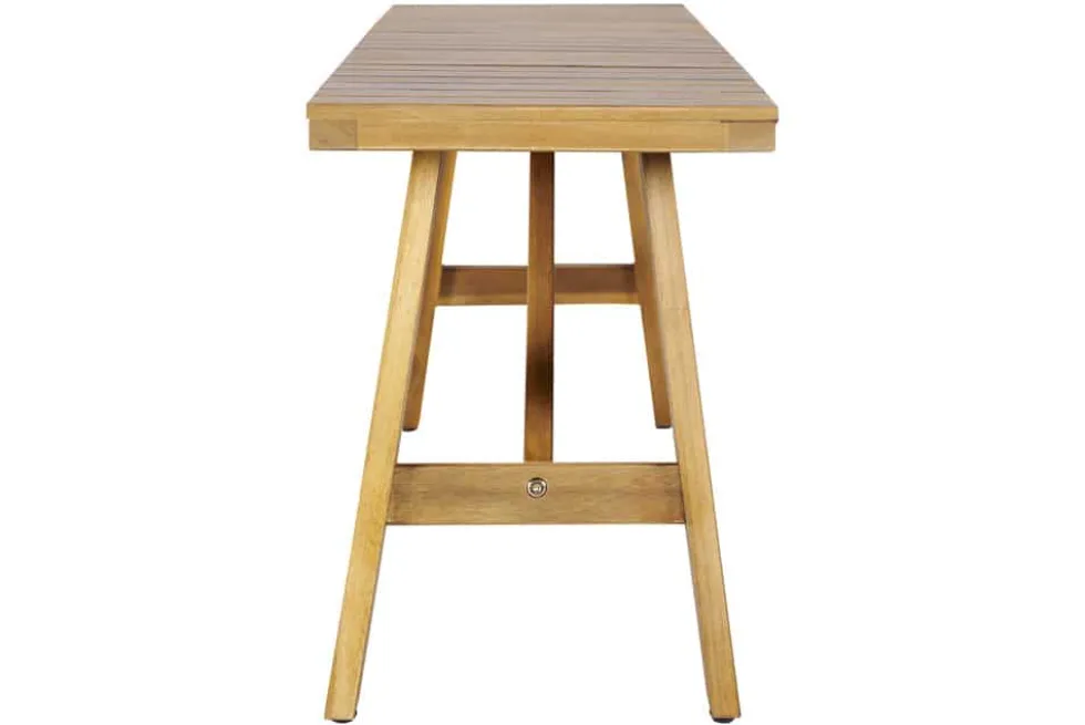 Outdoor Sitzbank BALI 110cm natur honey Akazienholz wetterfest Balkonbank