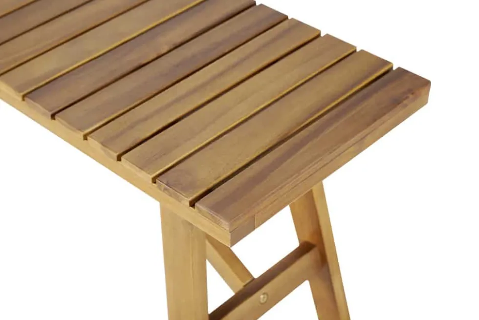 Outdoor Sitzbank BALI 110cm natur honey Akazienholz wetterfest Balkonbank
