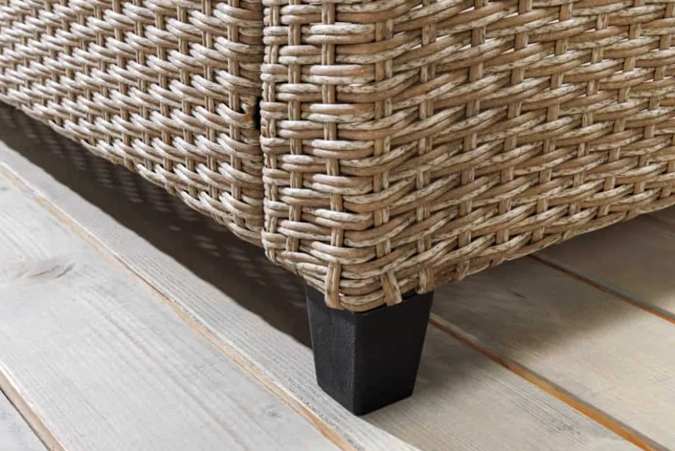 Outdoor Sitzgruppe MONACO 240cm natur Polyrattan Gartenmöbel-Set Ecklounge wetterfest