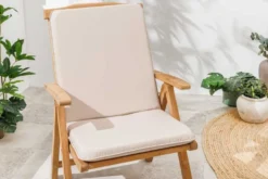 Outdoor Sitzkissen COMFORT LINE 50x100cm beige für Niedriglehner-Stuhl Polsterauflage