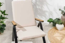 Outdoor Sitzkissen COMFORT LINE 50x122cm beige für Hochlehner-Stuhl Polsterauflage