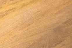 Ovaler Esstisch ART DECO 220cm beige massives Mangoholz cream finish mit Säulenfuß
