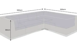 Premium Schutzhaube PRESTIGE PROTECT 300cm anthrazit Ecklounge L- Form Abdeckung