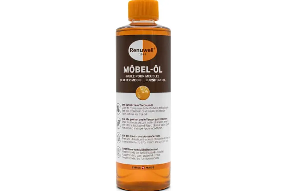 Renuwell MÖBEL ÖL 500ml Pflegemittel für Tische Schränke Stühle Holzpflege