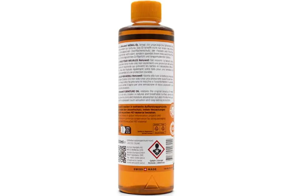 Renuwell MÖBEL ÖL 500ml Pflegemittel für Tische Schränke Stühle Holzpflege