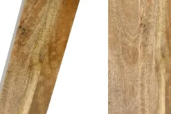 Retro Barhocker TURNBOCK 75cm mit Echtleder Bezug Mangoholz Barstuhl
