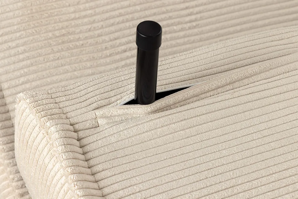 Retro Schlafsessel SMART MULTIFUNCTION 140cm beige Cord Bettfunktion inkl. Kissen