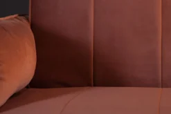 Retro Schlafsofa DIVANI 220cm altrosa Samt goldene Metallfüße 3-Sitzer mit Bettfunktion