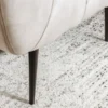 Retro Sessel NOBLESSE 105cm champagner beige Samt mit Ziersteppung