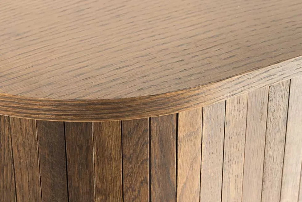 Retro Sideboard VALHALLA WOOD 160cm smoked Eichenholz Schiebetüren