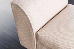 Retro Sitzbank SCARLETT 90cm beige Strukturstoff mit Armlehnen
