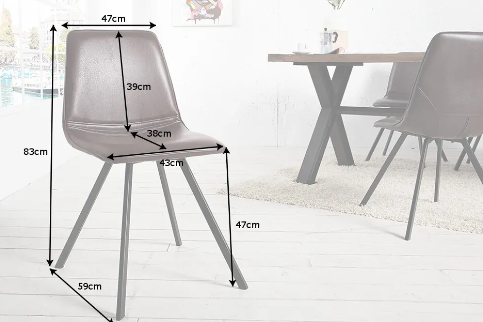 Retro Stuhl AMSTERDAM CHAIR antik braun Designklassiker
