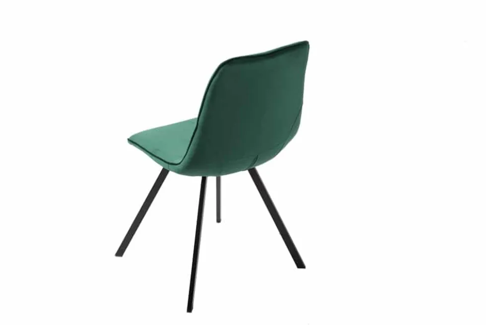 Retro Stuhl AMSTERDAM CHAIR smaragdgrün Samt Designklassiker