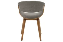 Retro Stuhl ORGANIC natur Eschenholz grau Strukturstoff