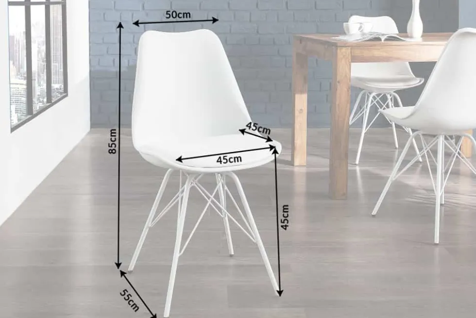 Retro Stuhl SCANDINAVIA MEISTERSTÜCK weiß