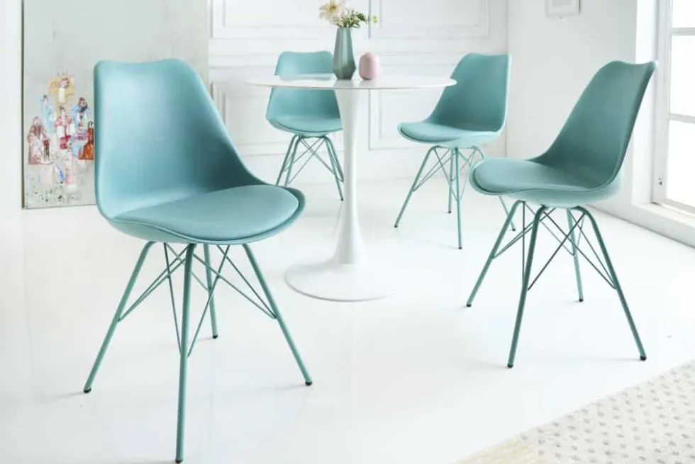Retro Stuhl SCANDINAVIA MEISTERSTÜCK türkis