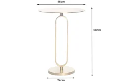 Runder Beistelltisch ELEGANCE 60cm gold Metall Aluminium handmade