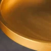 Runder Beistelltisch TRAYFUL 60cm gold Eisen weiß Marmorfuß handmade
