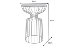 Runder Beistelltisch VARIATION 55cm schwarz Eisen Metallgestell handmade