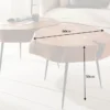 Runder Couchtisch GOA 60cm Akazie Massivholz Baumstamm schwarze Metallbeine