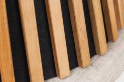 Runder Couchtisch VALHALLA WOOD 70cm natur Eichenholz Säulenfuß
