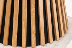 Runder Couchtisch VALHALLA WOOD 70cm natur Eichenholz Säulenfuß