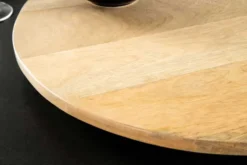Runder Drehteller MAKASSAR 50cm natur Mangoholz massiv handmade