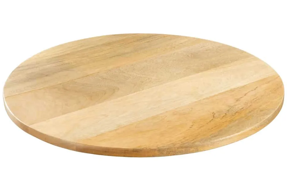 Runder Drehteller MAKASSAR 50cm natur Mangoholz massiv handmade